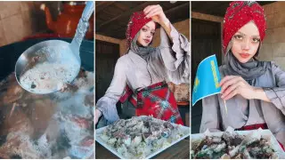 "Прославила на весь мир". TikTok-знаменитость из Ливана приготовила бешбармак