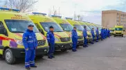 Кызылординским медикам вручили 20 автомобилей скорой помощи