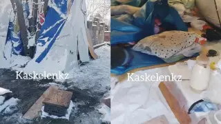 Пожилой мужчина живет в шалаше на кладбище в Алматинской области