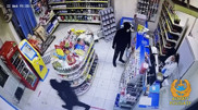 Ограбление АЗС попало на видео в Алматы