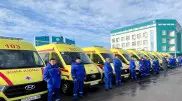 Жамбылским медикам вручили 12 автомобилей скорой помощи