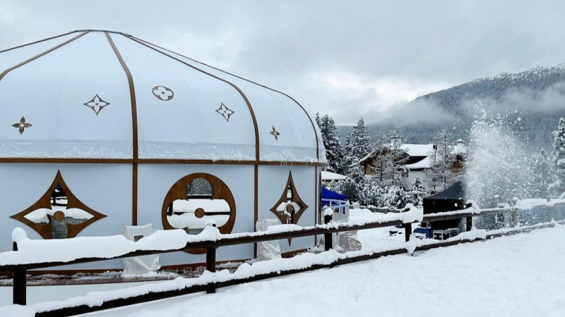 Louis Vuitton pop-up boutiques in St. Moritz and Courchevel are