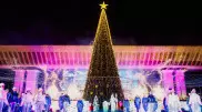 Главную новогоднюю елку Алматы зажгли на площади Абая
