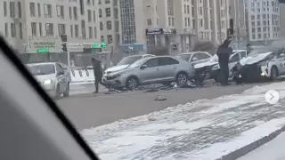 Массовое ДТП произошло в Астане