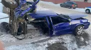 Авто разорвало на части в Экибастузе