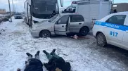 Смертельная авария попала на видео в Мангистау