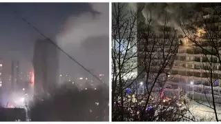 Взрыв произошел на восьмом этаже высотного дома в Караганде