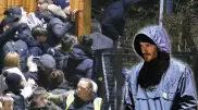 Перемахнул через забор и пожертвовал курткой. Дэвид Бекхэм скрылся от назойливых фанатов