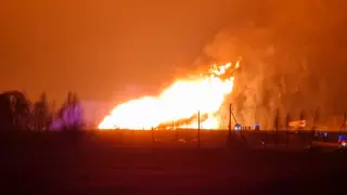 Мощный взрыв прогремел на магистральном газопроводе в Литве