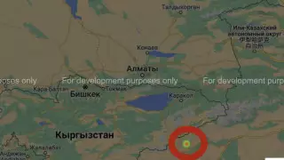 Землетрясение произошло в 279 километрах от Алматы