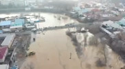 Паводки в Туркестанской области показали с дрона
