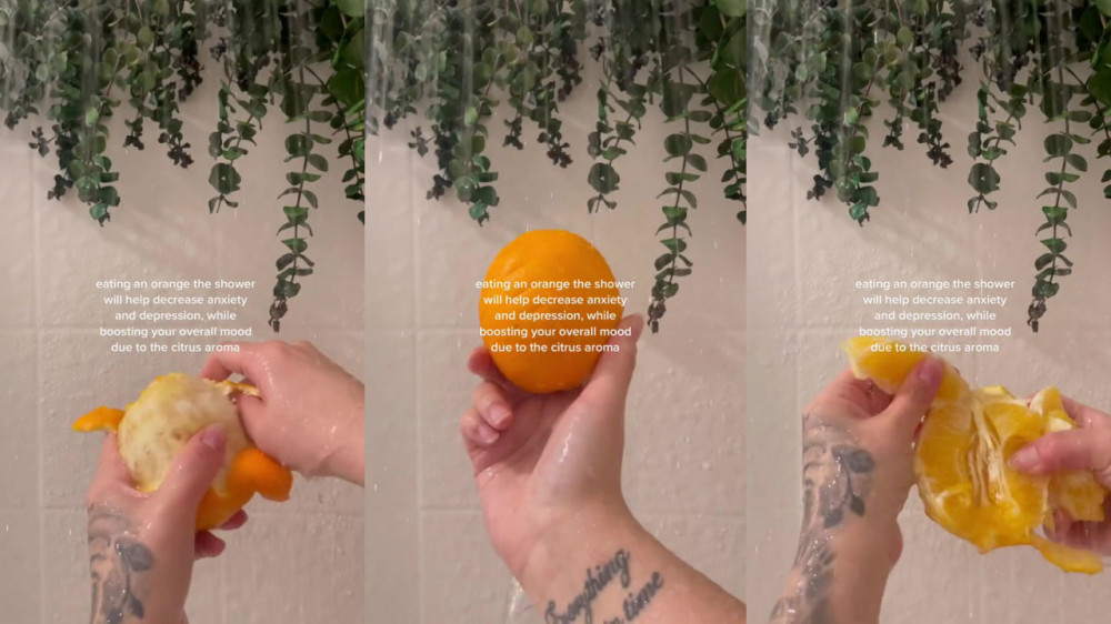 Новый тренд: зачем тиктокеры призывают есть апельсины в душе