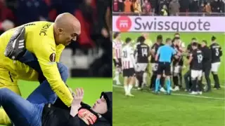 "Не на того нарвался". Фанат напал на вратаря после матча Лиги Европы