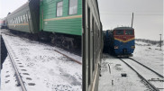 Локомотив столкнулся с тепловозом пассажирского поезда в Актюбинской области