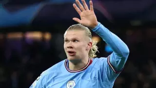 Холанд вторым в истории забил пента-трик в плей-офф ЛЧ. Первый - Месси