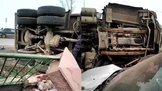 "Едва не раздавило". Водитель чудом выжил при столкновении фур в Алматинской области