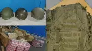Военные каски и рюкзаки пытались вывезти из Казахстана