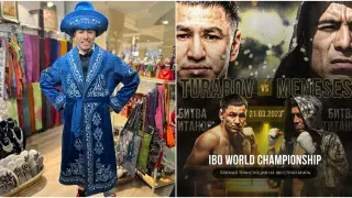 Чемпион IBO примерил казахский чапан и пригрозил Жанкошу Турарову