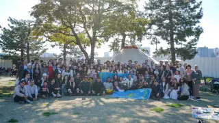 Впервые в Токио установили казахскую юрту