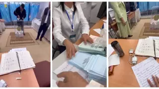 Скандальный инцидент на избирательном участке в Талгаре сняли на видео