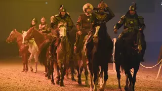 Шоу конных наездников посетил Президент