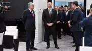 Токаев и Алиев посетили международный финансовый центр "Астана"