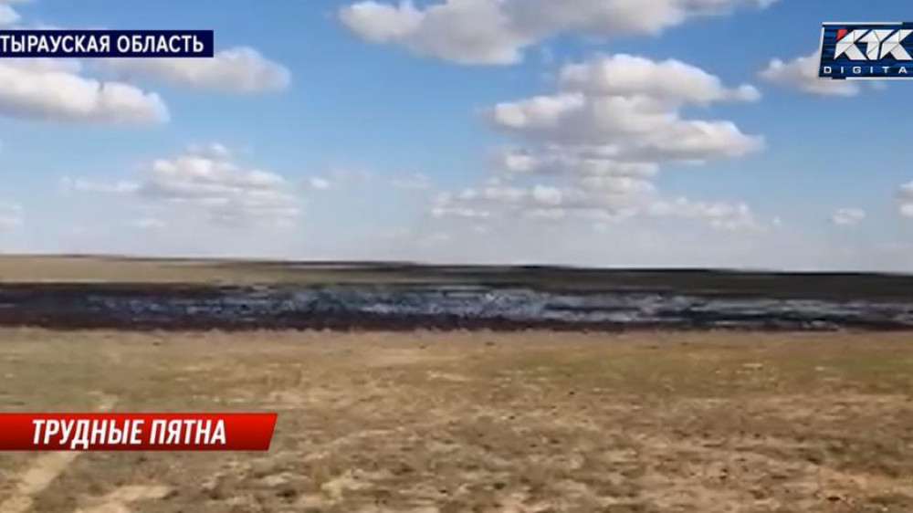 Нефть залила пастбища в Атырауской области