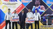 Нуржан Нуржигитов вручил ключи от квартир призерам чемпионата мира по боксу