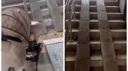 Карагандинка с коляской не смогла подняться по новому пандусу в подземном переходе