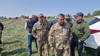 Аким области Абай: работы по тушению пожара находятся под контролем