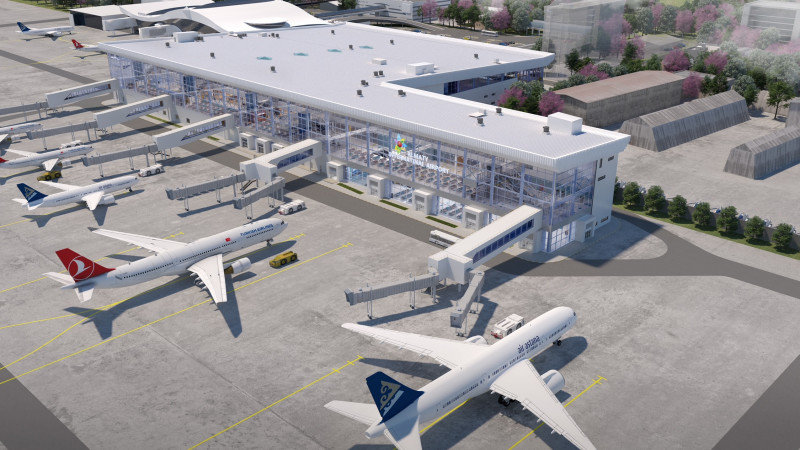 Эскиз нового терминала аэропорта Алматы