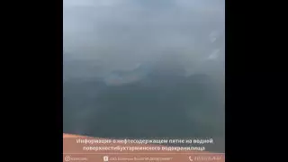 На Бухтарминском водохранилище обнаружили нефтесодержащее пятно