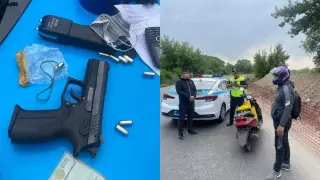 Курьера с пистолетом и патронами задержали в Алматы
