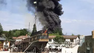 Сильный пожар вспыхнул в крупнейшем парке Германии