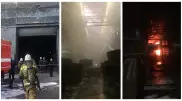 Крупный пожар на Аксуском заводе: обрушилось потолочное перекрытие, пострадал пожарный