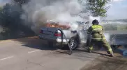 Водитель сгорел заживо в автомобиле в Караганде