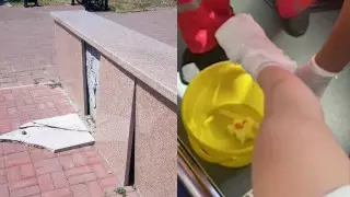 Облицовочная плитка упала на ребенка в столичном парке