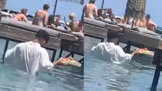 "Эпоха рабства закончилась": унизительное видео с официантами по грудь в воде возмутило интернет