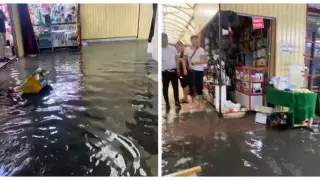 Торговый дом "Ялян" затопило после дождя в Алматы
