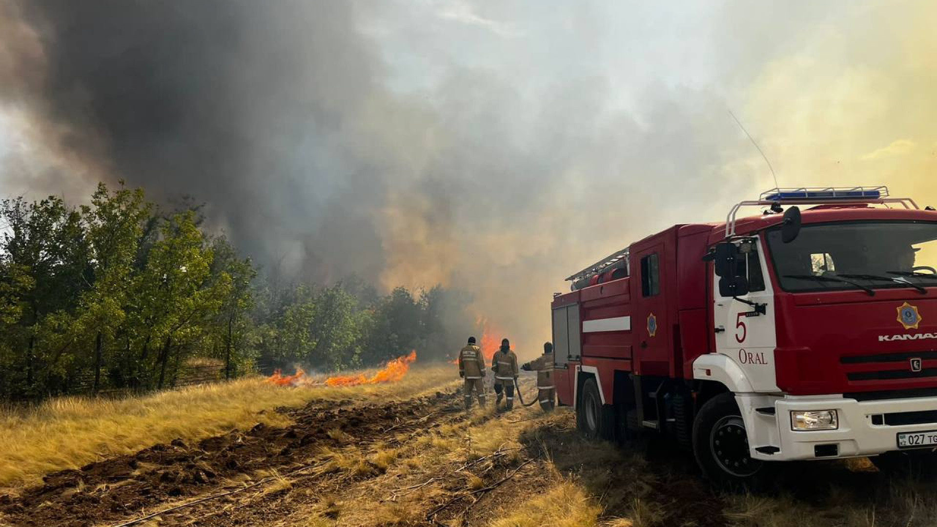 Казахстан 30 июня 2017. Пожар. Лесные пожары. Тушение пожара. Степные пожары.