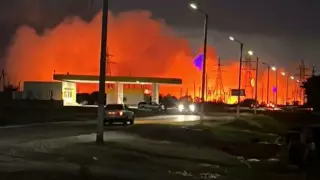 Пожар из-за удара молнии тушили в Акмолинской области