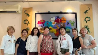 Карту Казахстана из войлока создали в Костанае