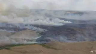 Пожар из степи перекинулся на Баянаульский нацпарк