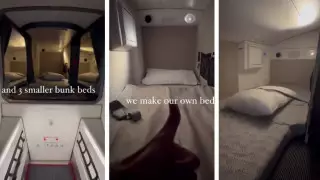 Стюардесса показала "секретную комнату" на борту