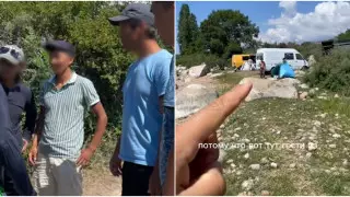 Местные или бандиты? Казахстанцам не дали отдохнуть на пляже Иссык-Куля