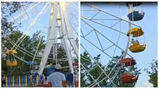 "Все хорошо будет, не плачь". Колесо обозрения с людьми остановилось в парке Караганды