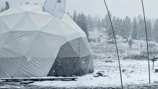 Первый снег выпал в Восточном Казахстане