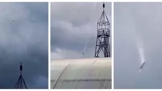 Момент падения бизнес-джета, в котором находился Пригожин, попал на видео