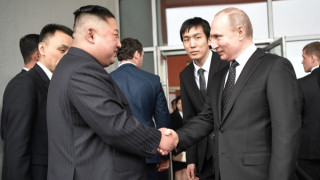 Ким Чен Ын и Владимир Путин во Владивостоке. 25 апреля 2019 год. © РИА Новости