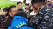 Драка фанатов из-за футболки на матче сборной Казахстана попала на видео